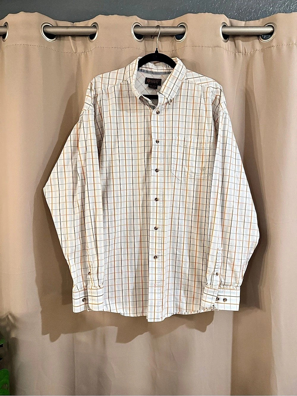 Ariat Plaid Button Down Cotton Blend XXl
